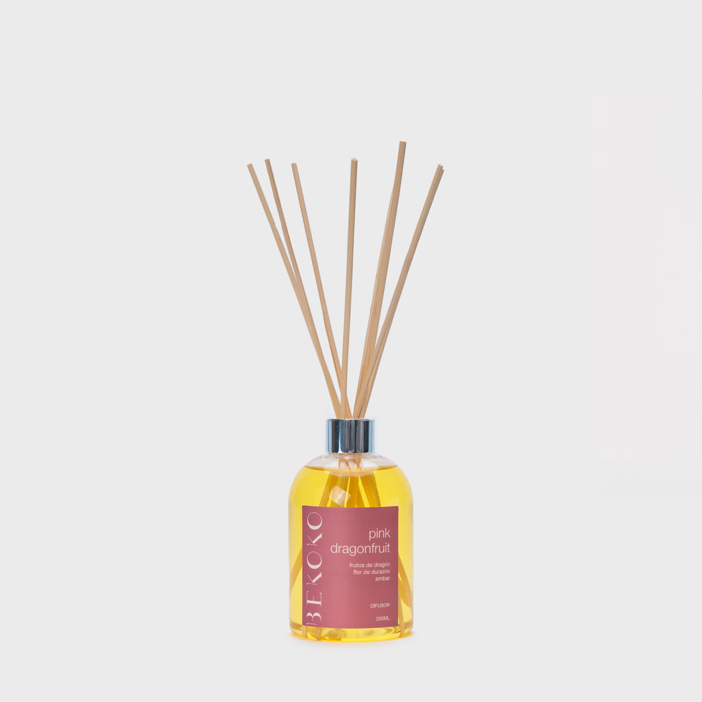 Difusor Ambiental con Varillas Pink Dragonfruit Transparente