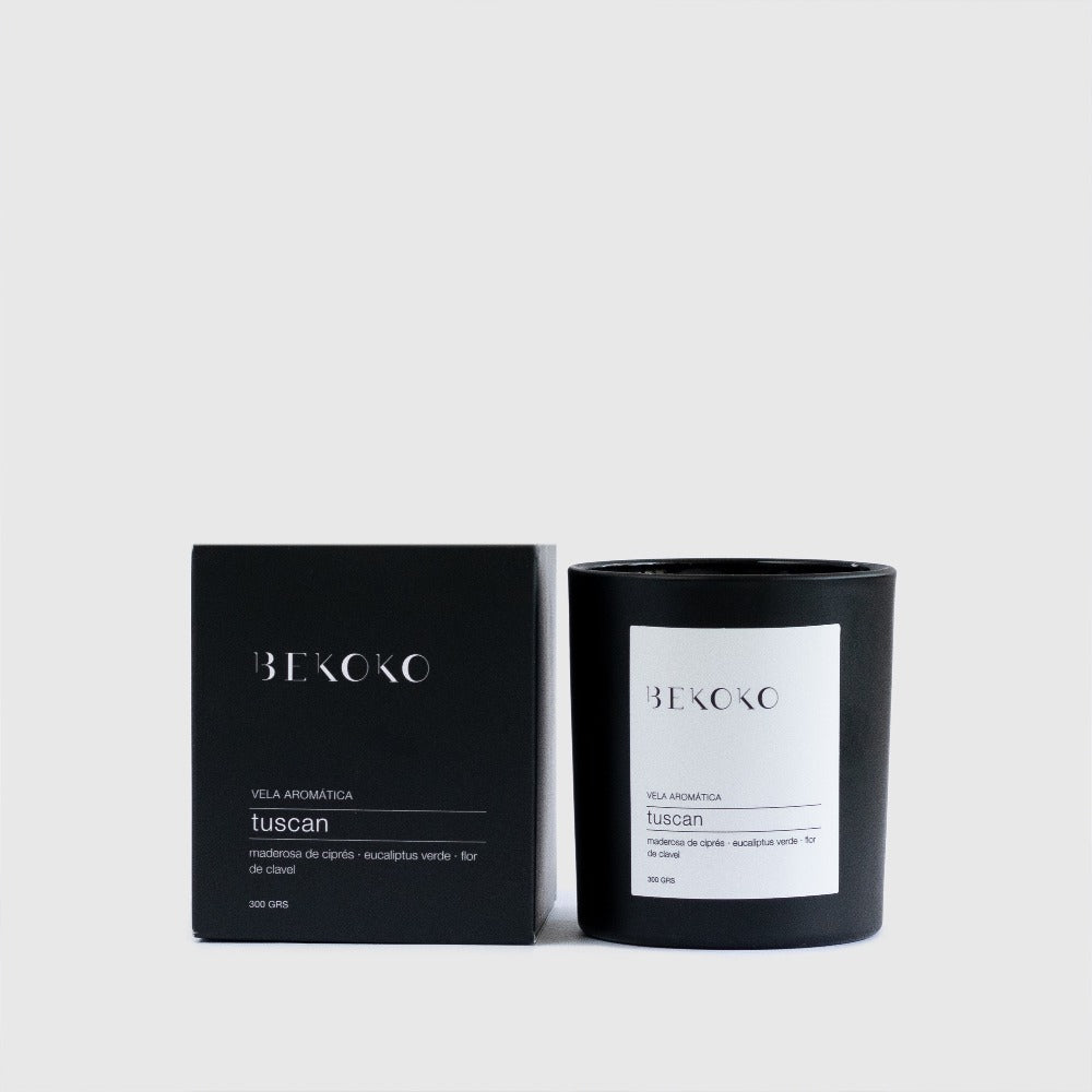 Vela aromática envase negro Tucsan