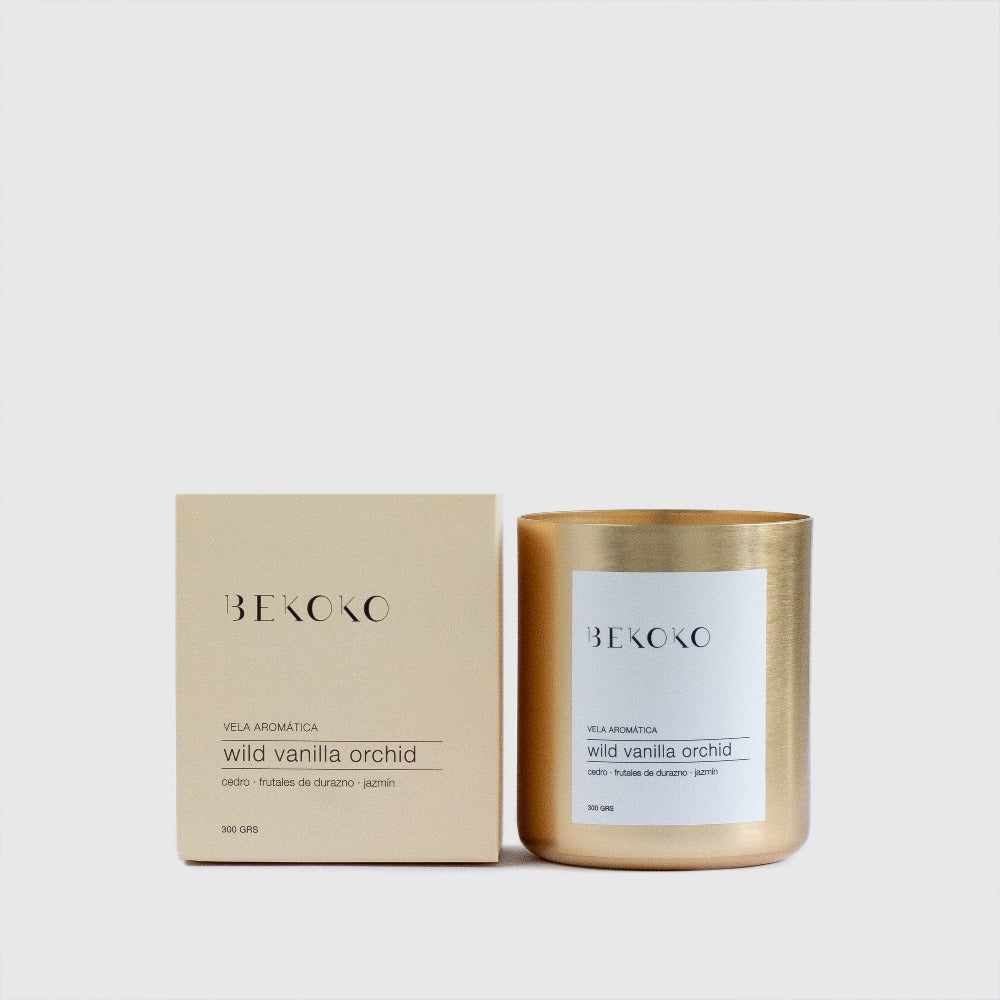 Vela aromática vainilla de soja muy duradera