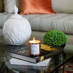 Hermosa vela decorativa con aroma